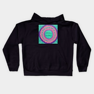 Pink Inhale Exhale Mandala Kids Hoodie